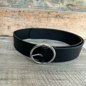 Black Belt with Silver Buckle